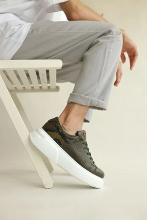 Snake Print Detail Sneakers