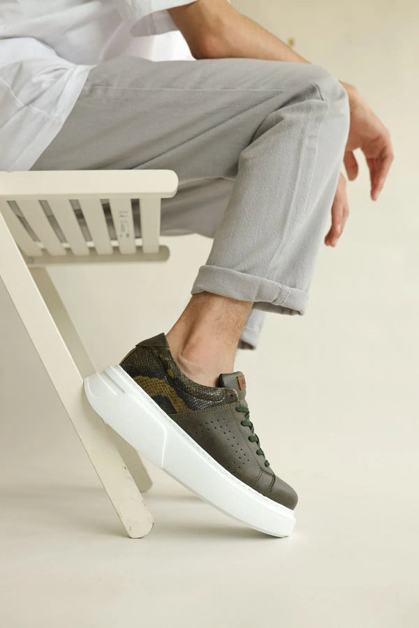 Snake Print Detail Sneakers