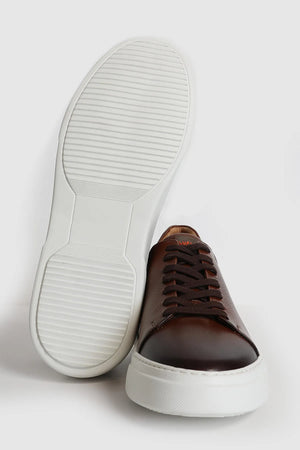 Genuine Leather Contemporary Style Sneakers
