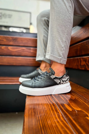 Snake Print Detail Sneakers