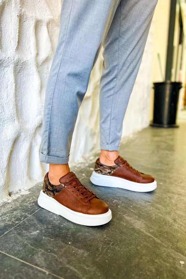 Snake Print Detail Sneakers