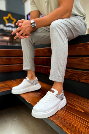 Snake Print Detail Sneakers