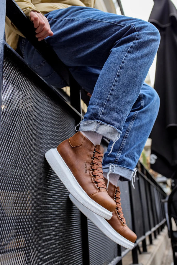Casual High-Top Design Sneakers