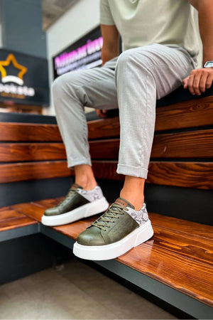 Snake Print Detail Sneakers