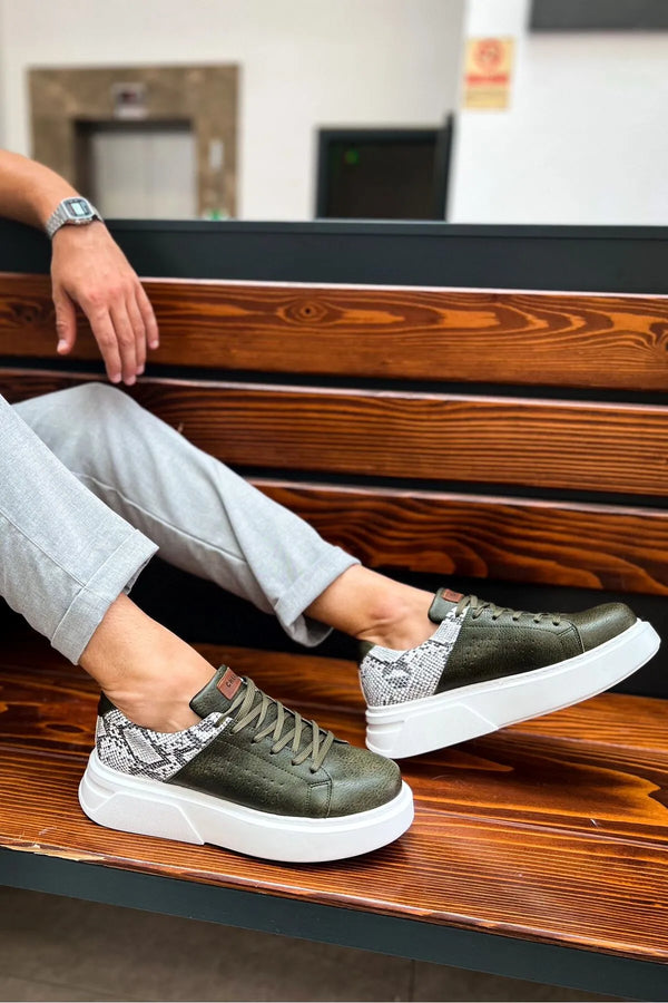 Snake Print Detail Sneakers