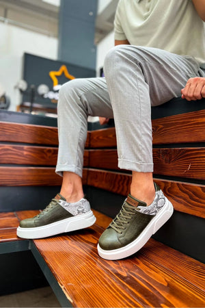 Snake Print Detail Sneakers