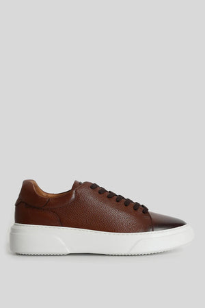 Genuine Leather Contemporary Style Sneakers