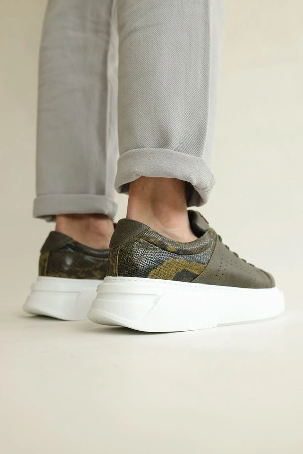Snake Print Detail Sneakers