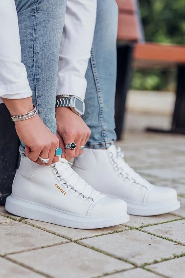 Casual High-Top Design Sneakers