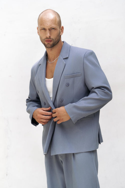 Double-Breasted Oversized Blazer