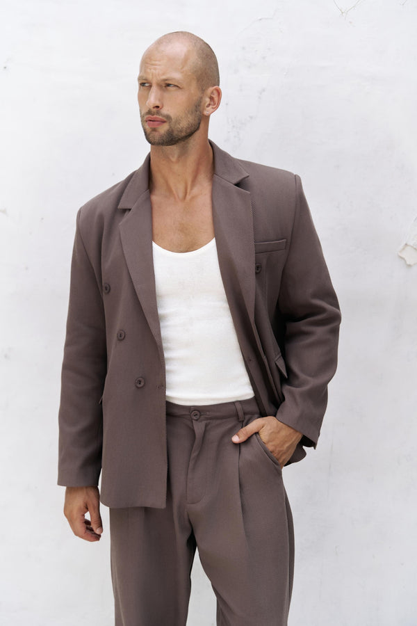 Double-Breasted Oversized Blazer