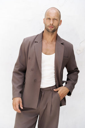 Double-Breasted Oversized Blazer