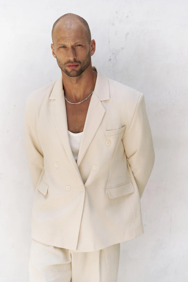 Double-Breasted Oversized Blazer